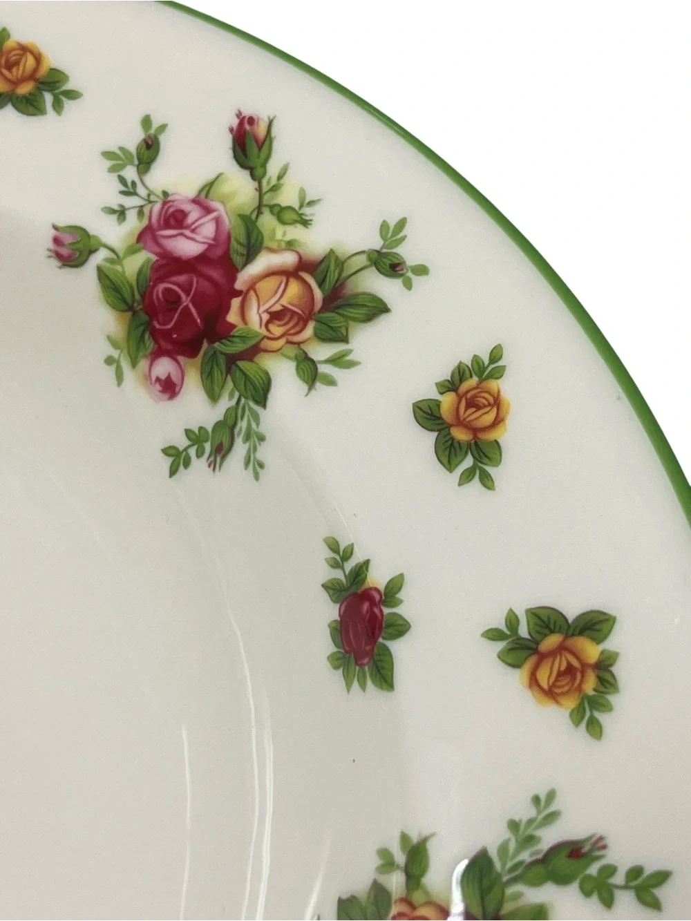 Royal Albert Old Country Roses Pasta Serving Bowl Green Rim 11”D Discontinued.